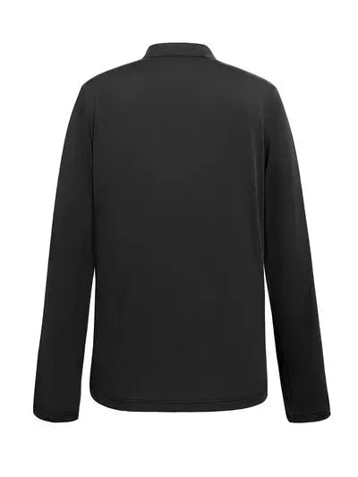 Decorative Button Notched Long Sleeve T-Shirt Women's T-Shirts - Tophatter Daily Deals